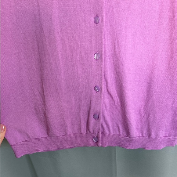 Talbots Womens Lavender Classic Business Laid-back Spring Trendy Layering Piece - Picture 4 of 7